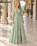 heuloria-Dusty Sage Floral Off-Shoulder Bridesmaid Dress with Slit-ed-555
