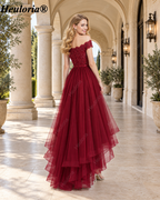 heuloria-Burgundy Off-the-Shoulder Lace High-Low Tulle Evening Dress-ed-171