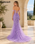 heuloria-Off-the-Shoulder Floral Mermaid Prom Dress with Sheer Corset-ed-427