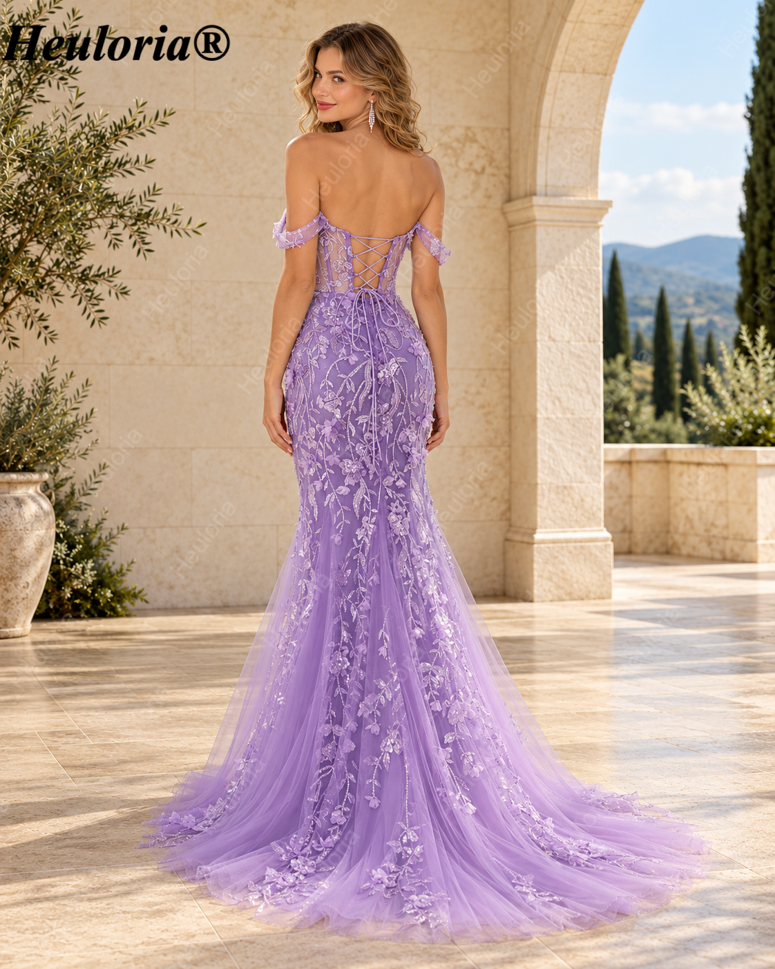 heuloria-Off-the-Shoulder Floral Mermaid Prom Dress with Sheer Corset-ed-427