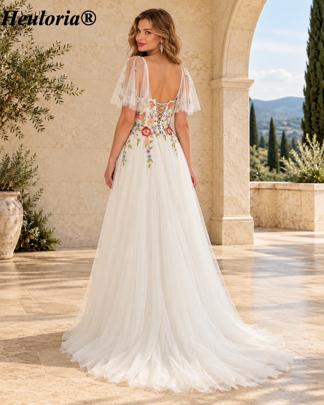 HEULORIA Rose Gold Sequin Halter A-Line Short Cocktail Dress with Open Back – ED-673 Secondary image