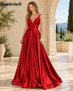 heuloria-Deep V-Neck Glitter A-Line Prom Dress with Slit-ed-196