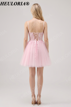 HEULORIA Luxury Pink Handcrafted Lace Floral Girl's Pageant Dress - Floor Length Ball Gown for Weddings & Performance V-Neck ED-331