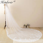 Cathedral Wedding Veil Lace bridal veil with Metal Comb Length 300cm width 300cm for Bride VL-103