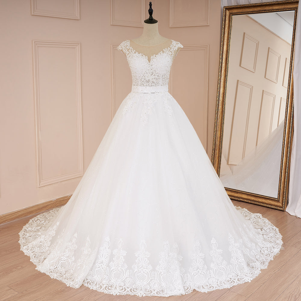 HEULORIA Princess Ball Gown Wedding Dress sleeveless bride dress Sweetheart plus size robe de mariee Lace beading Wedding Bridal Gown BA-586