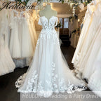HEULORIA  a line Wedding Dress 3D flower Lace bridal dress off shoulder Customized AL-964