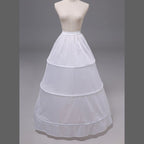 A-Line Slip Ankle-Length 1 Tiers Petticoats A Line Style underskirt 3 loops for bride