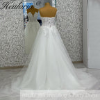 elegant A line wedding dress Sweetheart lace beading bride dress Robe De Mariee Wedding Bride Dress long train AL-1034