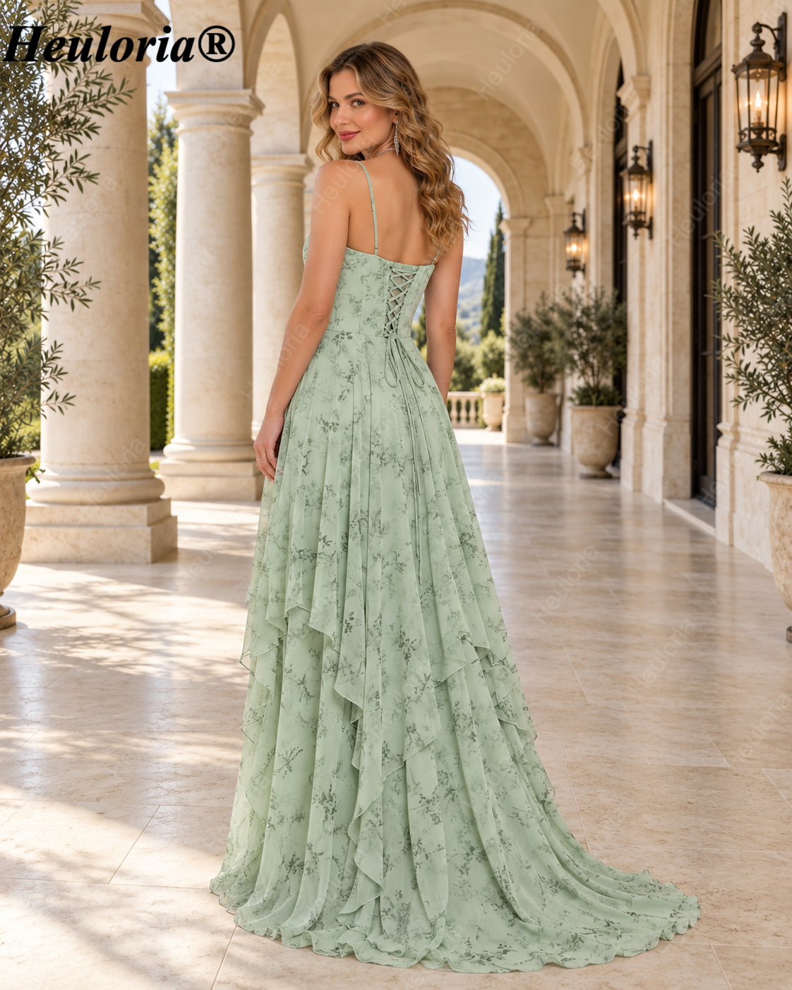 heuloria-Dusty Sage Floral Chiffon Bridesmaid Dress with Cascading Ruffles-ed-611