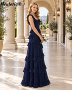heuloria-Dark Navy Square Neck Ruffle Bridesmaid Dress-ed-556