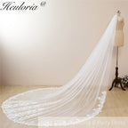 Cathedral Wedding Veil Lace bridal veil with Metal Comb Length 300cm width 300cm for Bride VL-131