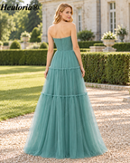heuloria-Eucalyptus Strapless Tiered Tulle Bridesmaid Dress-ed-536