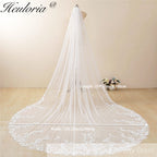 Cathedral Wedding Veil Lace bridal veil with Metal Comb Length 300cm width 300cm for Bride VL-103