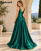 heuloria-Deep V-Neck Glitter A-Line Prom Dress with Slit-ed-196