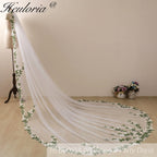 Cathedral Wedding Veil Lace bridal veil with Metal Comb Length 300cm width 300cm for Bride VL-104