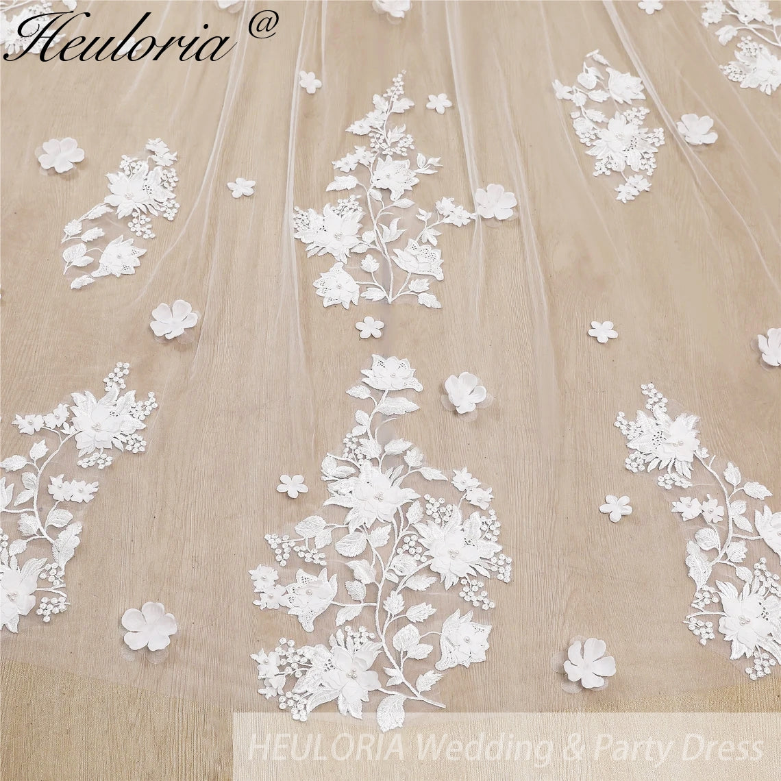 Cathedral Wedding Veil Lace bridal veil with Metal Comb Length 300cm width 300cm for Bride VL-129