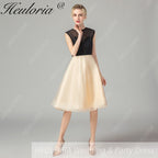 HEULORIA short evening dress round neck tulle party dress formal dress ED-69