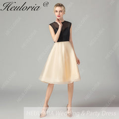 HEULORIA short evening dress round neck tulle party dress formal dress ED-69