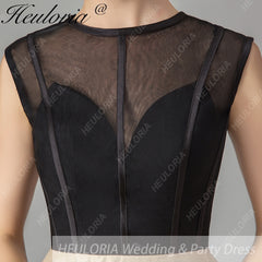 HEULORIA short evening dress round neck tulle party dress formal dress ED-69