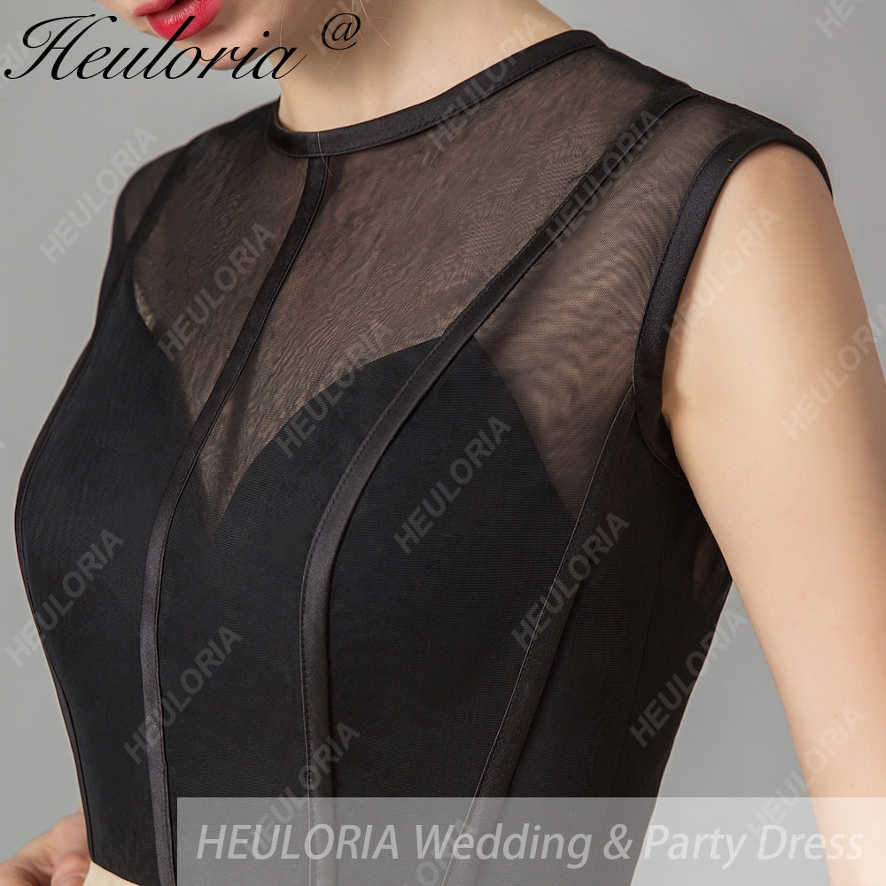 HEULORIA short evening dress round neck tulle party dress formal dress ED-69