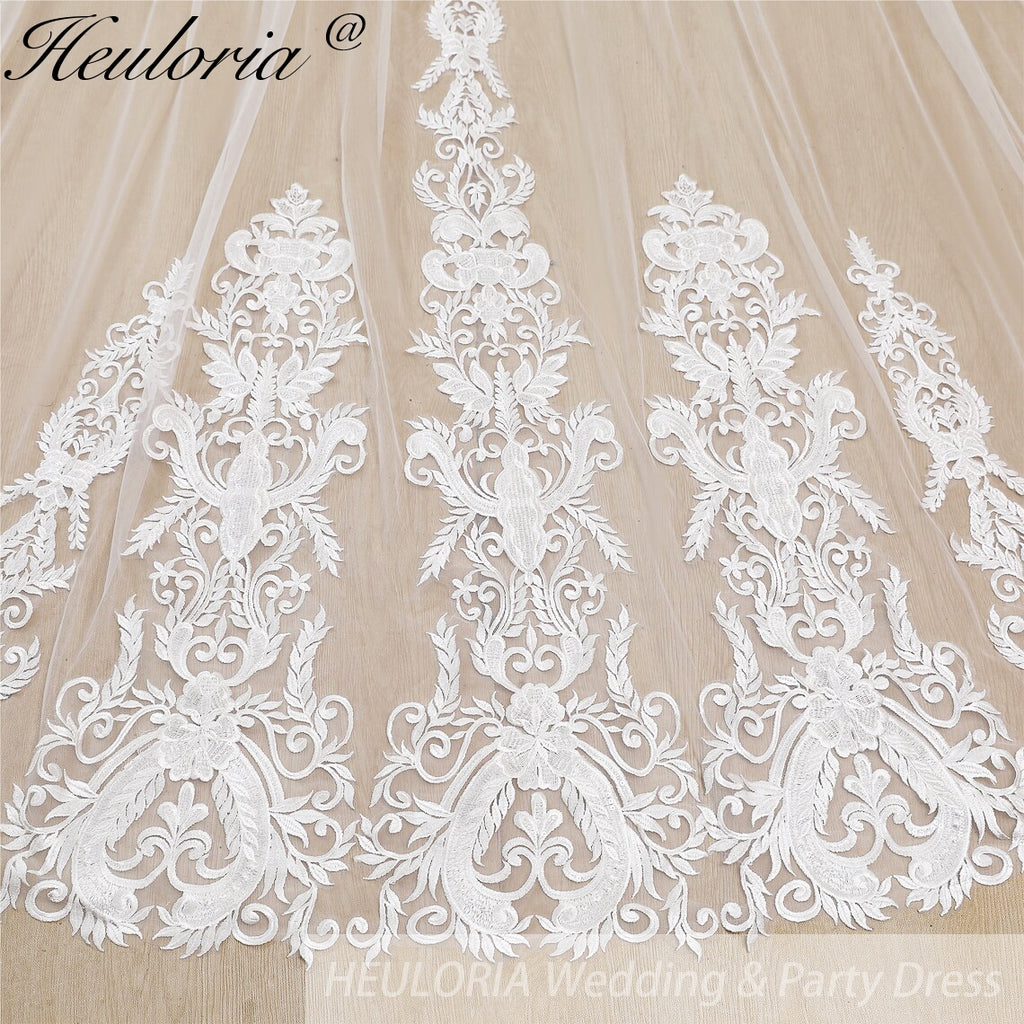 Cathedral Wedding Veil Lace bridal veil with Metal Comb Length 300cm width 300cm for Bride VL-131