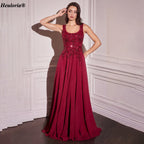 heuloria-Lace Applique Chiffon A-Line Mother of the Bride Dress with Cape-ed-378