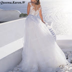 Elegant A line Wedding Dress V neck lace applique bride dress robe de mariee A line Wedding Bridal Gown AL-QK85