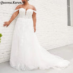 Elegant A line Wedding Dress off shouler lace applique bride dress robe de mariee A line Wedding Bridal Gown AL-QK81