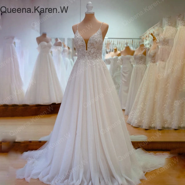 Elegant A line Wedding Dress sweetheart lace applique bride dress robe de mariee A line Wedding Bridal Gown