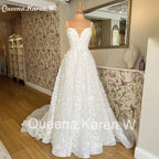 Elegant Boho Wedding Dress off shoulder lace applique bride dress robe de mariee A line Wedding Bridal Gown AL-QK2