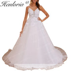 HEULORIA Elegant lace beading Boho Wedding Dress bride dress plus size  A line Wedding Bride Gown AL-635A