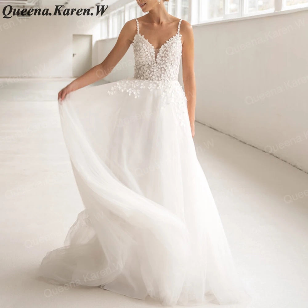 Elegant lace wedding dress A line off shoulder bride dress robe de mariee A line Wedding Bridal Gown AL-QK57 Main image