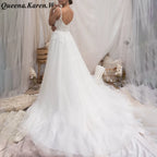 Elegant lace wedding dress A line off shoulder bride dress robe de mariee A line Wedding Bridal Gown AL-QK57