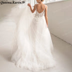 Elegant lace wedding dress A line off shoulder bride dress robe de mariee A line Wedding Bridal Gown AL-QK57