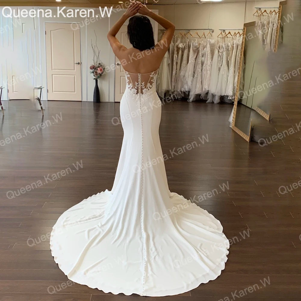 Elegant mermaid Wedding Dress taffeta bride dress robe de mariee removable off shoulder Wedding Bridal Gown QK150