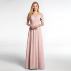 HEULORIA Long Bridemaid dress sweetheart neck chiffon party dress formal dress ED-122