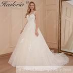 HEULORIA Wedding dress V neck sparky Gliter skirt Bridal dress lace appliqueRobe De Mariee Wedding Bride Dress AL-561