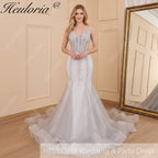 HEULORIA Sweetheart Lace Beading Mermaid Evening Dresses Long Formal Prom Dresses