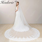 Cathedral Wedding Veil Lace bridal veil with Metal Comb Length 300cm width 300cm for Bride VL-133