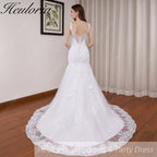 HEULORIA vintage Mermaid Wedding Dress sweetheart lace beading bride dress Robe de mariage customize ME-622