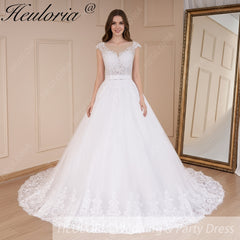 HEULORIA Princess Ball Gown Wedding Dress sleeveless bride dress Sweetheart plus size robe de mariee Lace beading Wedding Bridal Gown BA-586