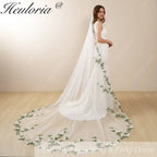 Cathedral Wedding Veil Lace bridal veil with Metal Comb Length 300cm width 300cm for Bride VL-104