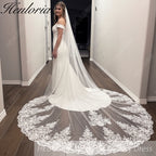 Vintage Lace Wedding Veils Floral Cathedral Veil,Floral Lace Cathedral Length Veil,Flowery Chapel Wedding Veil,Lace Chapel Length Veil/  VL-147