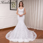 HEULORIA vintage Mermaid Wedding Dress sweetheart lace beading bride dress Robe de mariage customize ME-622