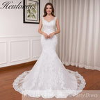 HEULORIA vintage Mermaid Wedding Dress sweetheart lace beading bride dress Robe de mariage customize ME-622