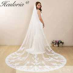 Vintage Lace Wedding Veils Floral Cathedral Veil,Floral Lace Cathedral Length Veil,Flowery Chapel Wedding Veil,Lace Chapel Length Veil  VL-127