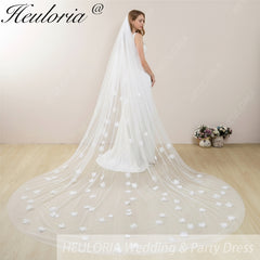 Cathedral Wedding Veil Lace bridal veil with Metal Comb Length 300cm width 300cm for Bride VL-22