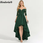 heuloria-Off-the-Shoulder Lace Satin High-Low Evening Dress with 3/4 Sleeves-ed-173