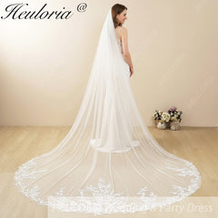 Cathedral Wedding Veil Lace bridal veil with Metal Comb Length 300cm width 300cm for Bride VL-29