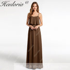 HEULORIA Long Bridemaid dress sweetheart neck chiffon party dress formal dress ED-120